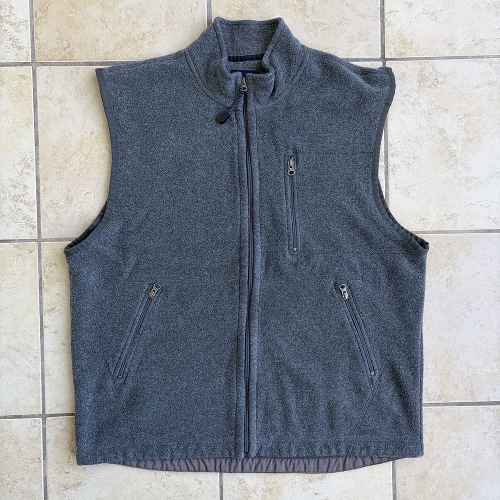 Vintage Gap Vest Mens XL Gray Full‎ Zip Fleece Pockets Outdoor Gorpcore 90s Y2K